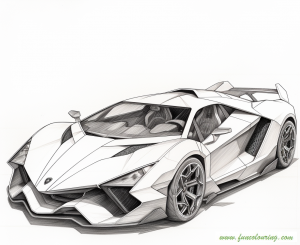 Free coloring page of Lamborghini
