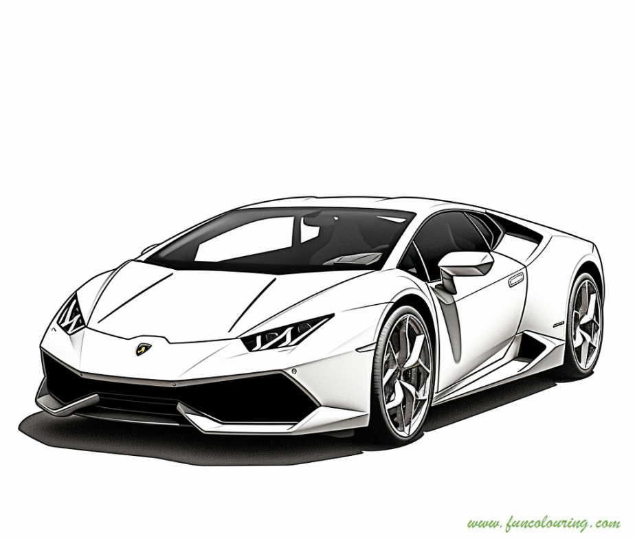 How to Color a Lamborghini Coloring Page