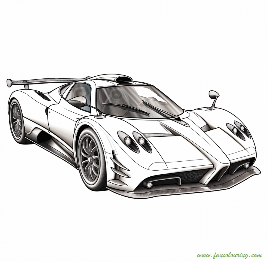 How to Color a Pagani Coloring Page