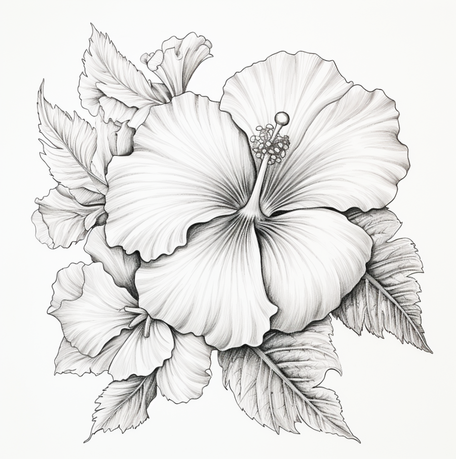 How to Color a Hawaiian Hibiscus Flower