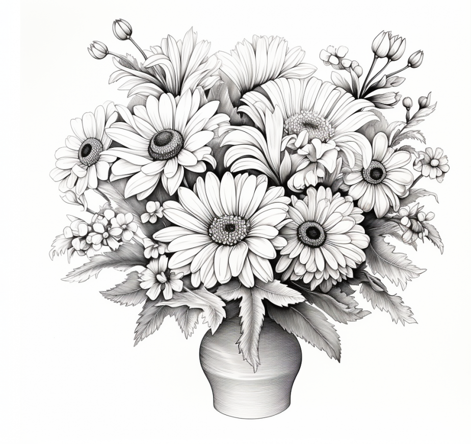 How to Color Daisies Coloring Page