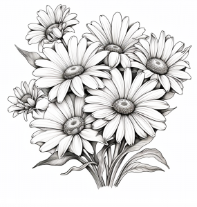 Coloring page of Daisy Flower