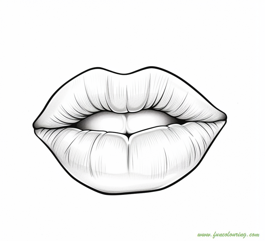 How To Color the Lips Coloring Page