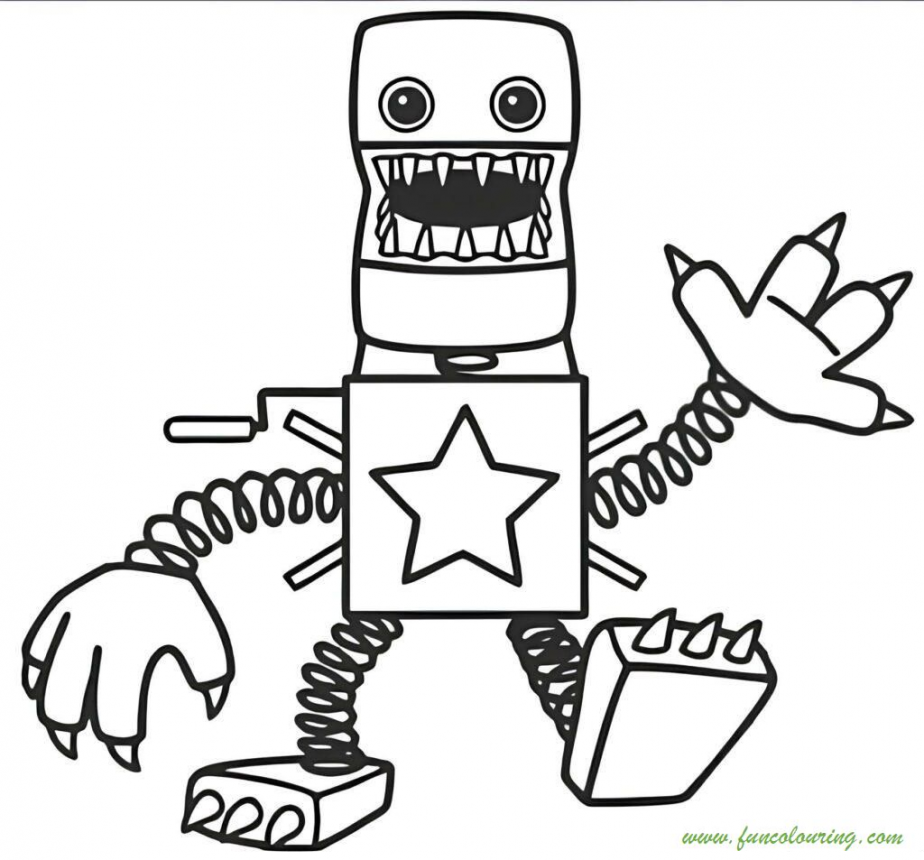 How To Color Boxy Boo Coloring Page