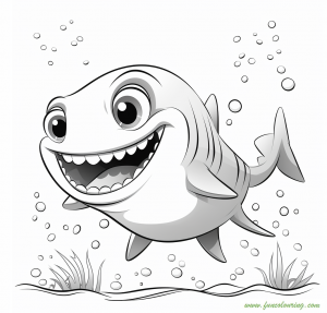 Coloring page of Baby Shark