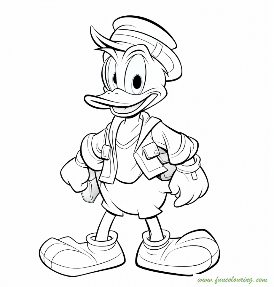 How To Color Donald Duck Coloring Page
