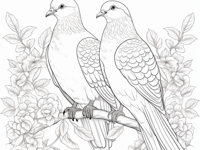 Free printable coloring of Dove