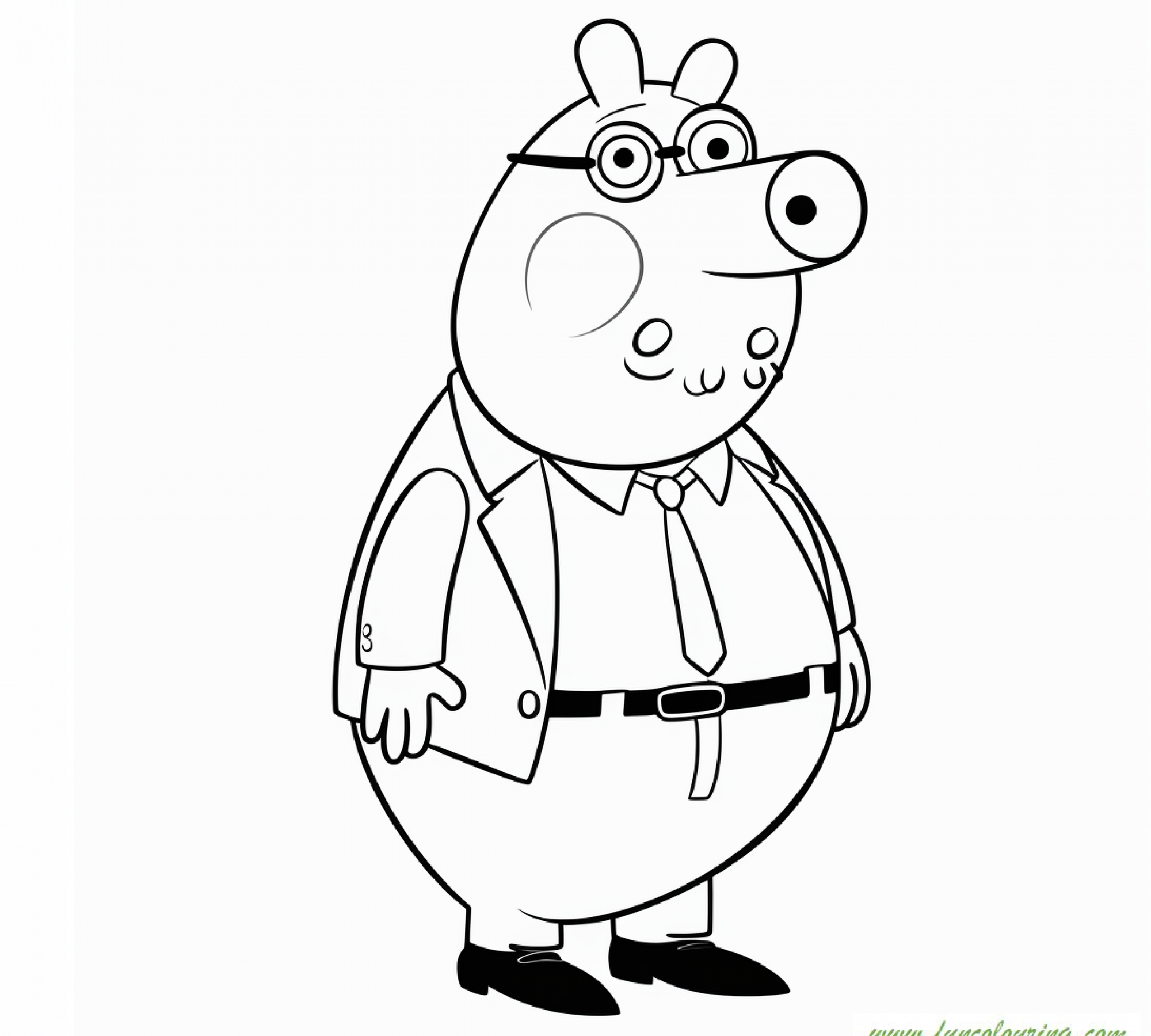 Free printable coloring page of Peppa Pig