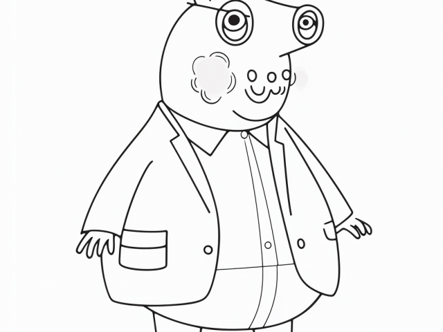 Free printable coloring page of George Peppa Pig