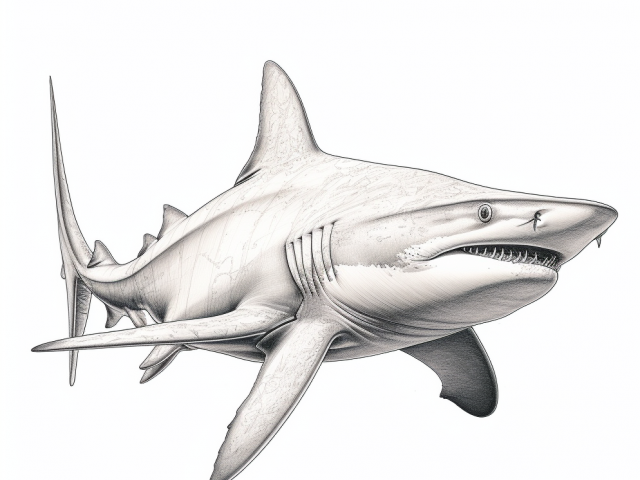 Free printable coloring page of Hammerhead Shark