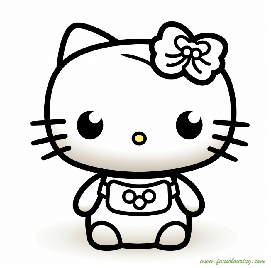 How To Color Hello Kitty Coloring Page