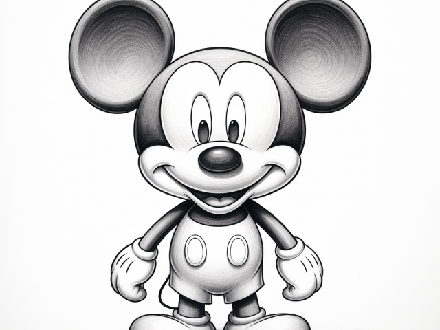 Free printable coloring page of Mickey Mouse