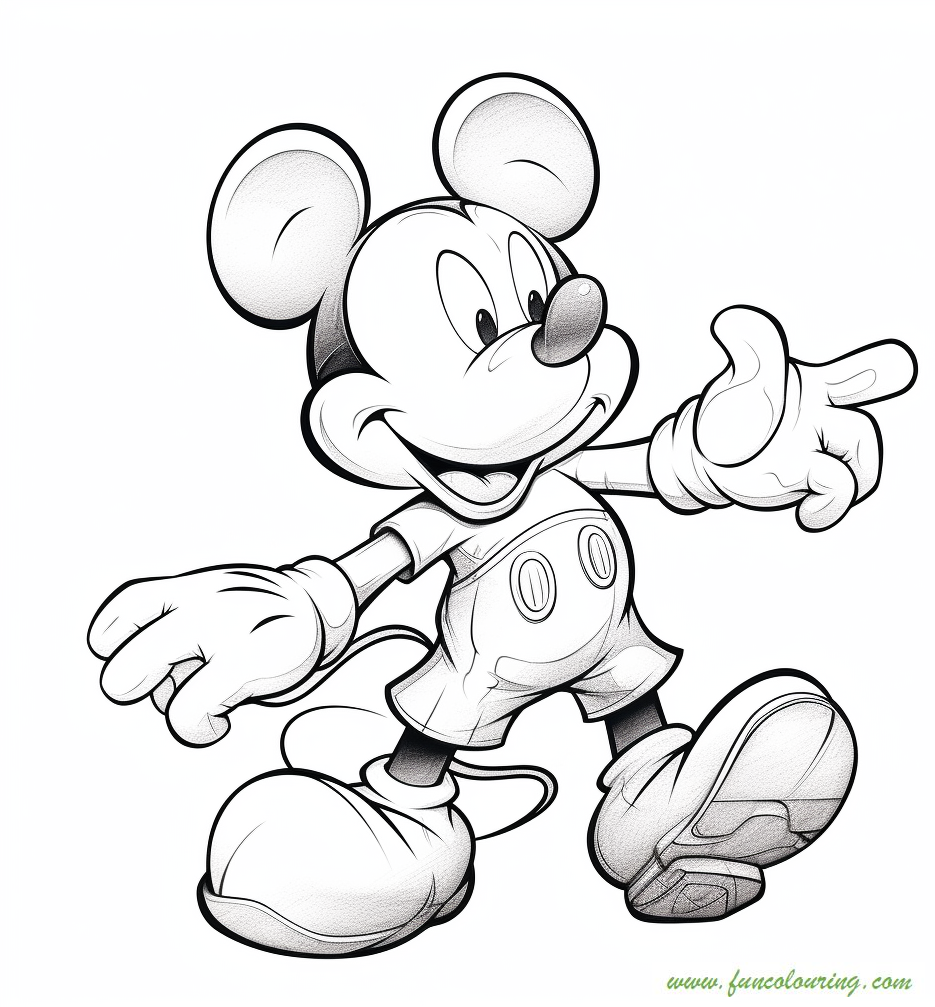 How to Color Mickey Mouse Coloring Page
