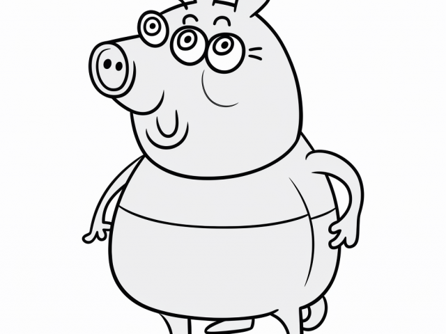 Free printable coloring page of Peppa Pig