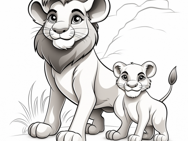 Free printable coloring page of Lion King