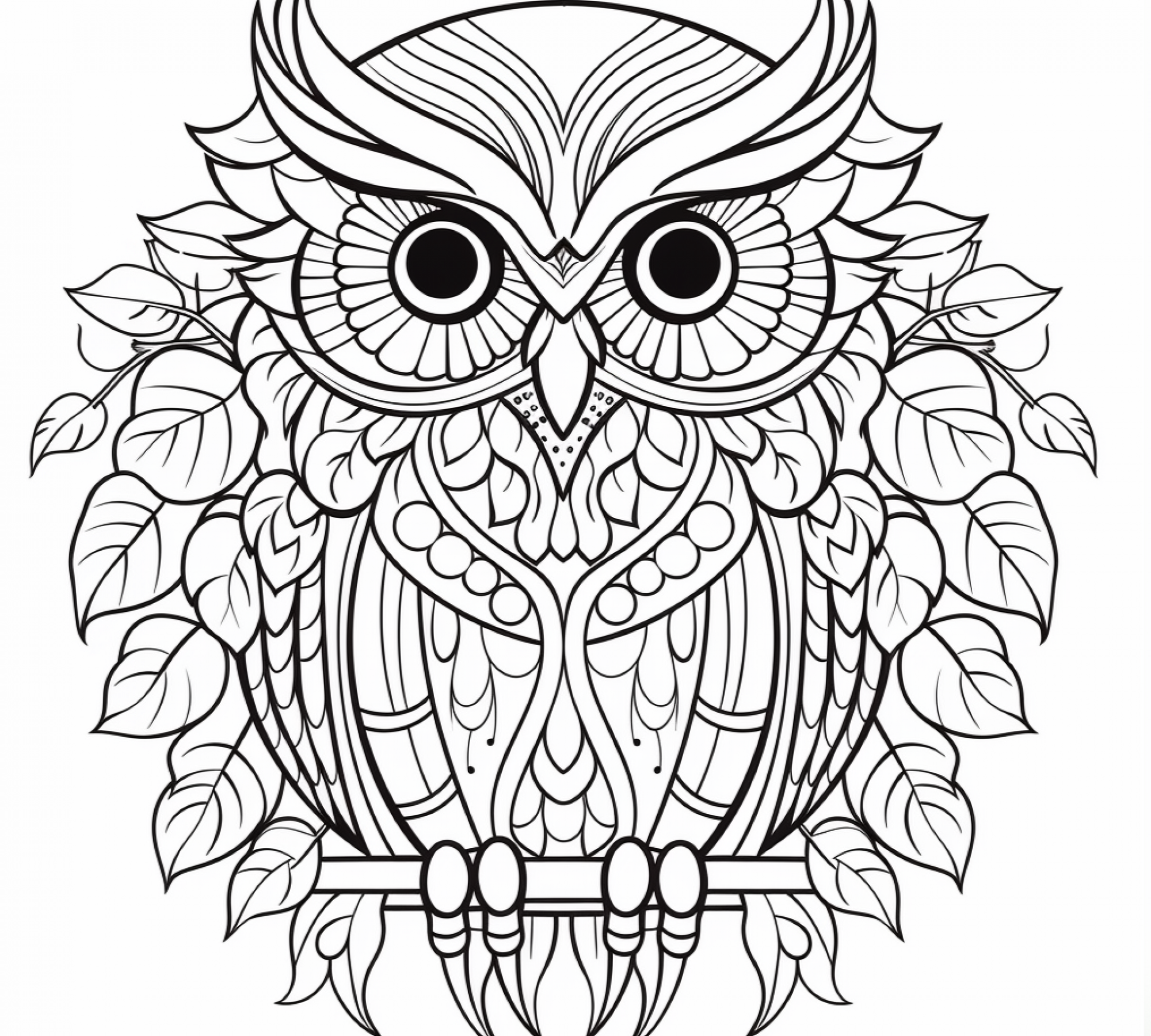 Free printable coloring page of Owl