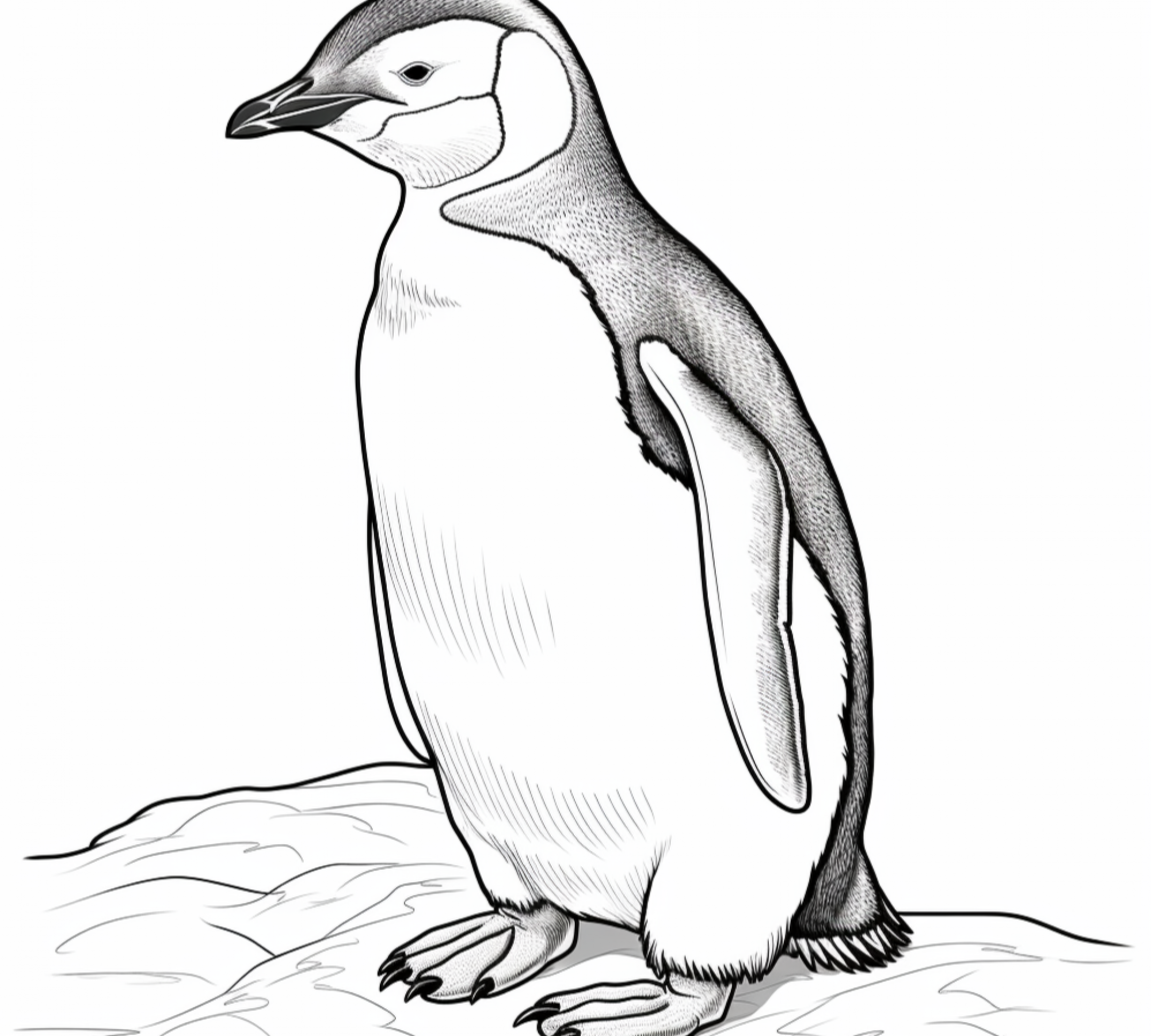 Free printable coloring page of Penguins