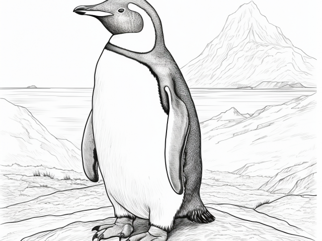 Free coloring page of Penguin