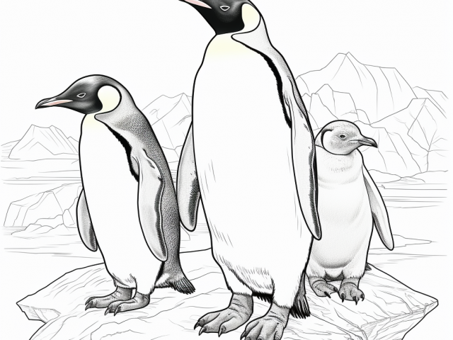 Free coloring page of Penguin