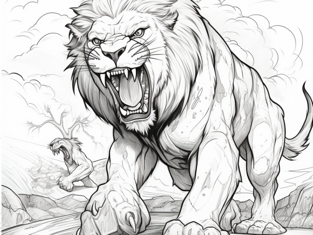 Free printable coloring page of Lion King Scar