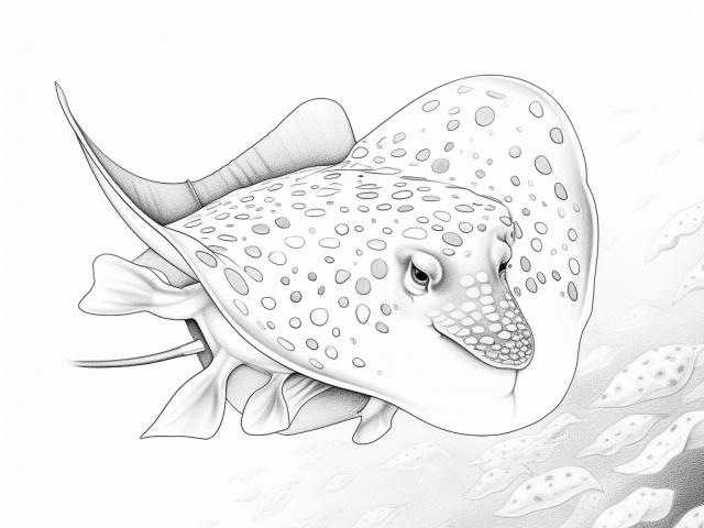 Coloring page of Stingray