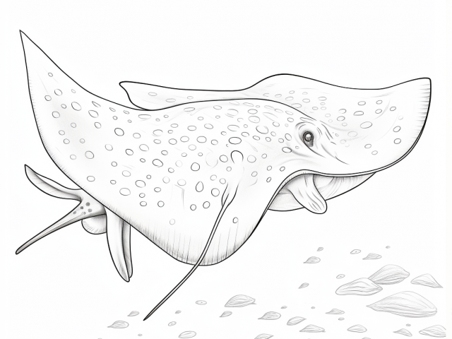Coloring page of Stingray