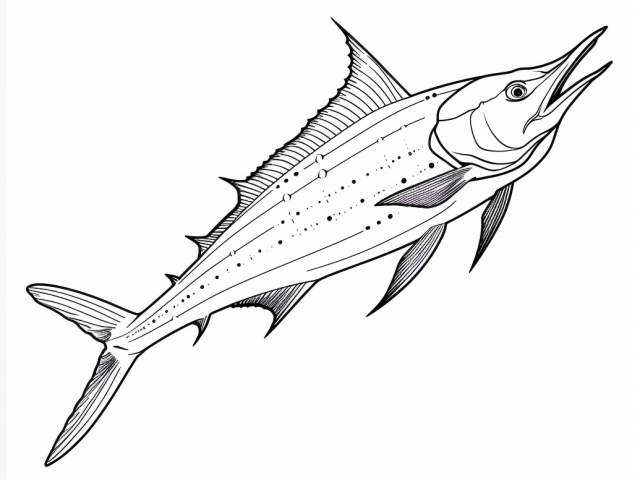 Coloring page of Swordfish