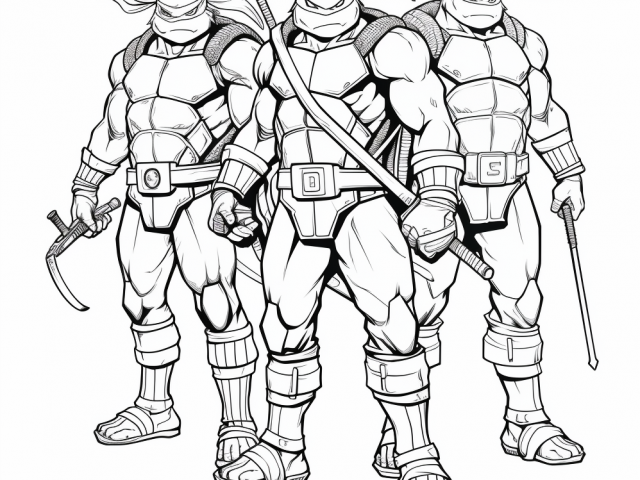 Free printable coloring page of Ninja Turtle